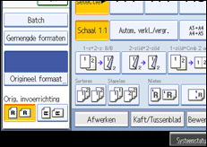 Schermafbeelding bedieningspaneel