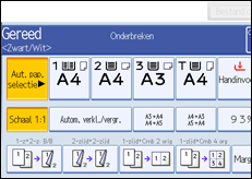 Schermafbeelding bedieningspaneel
