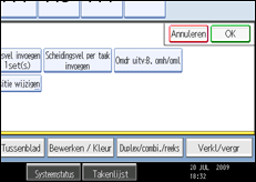 Schermafbeelding bedieningspaneel