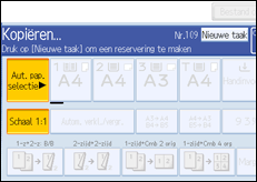 Schermafbeelding bedieningspaneel