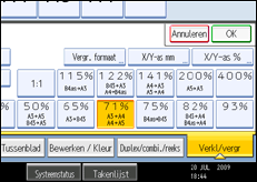 Schermafbeelding bedieningspaneel