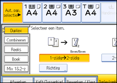 Schermafbeelding bedieningspaneel