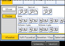 Schermafbeelding bedieningspaneel