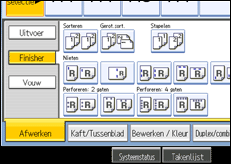 Schermafbeelding bedieningspaneel