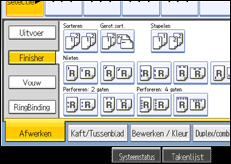 Schermafbeelding bedieningspaneel