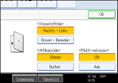 Schermafbeelding bedieningspaneel