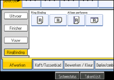 Schermafbeelding bedieningspaneel