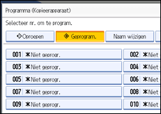 Schermafbeelding bedieningspaneel