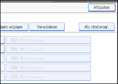 Schermafbeelding bedieningspaneel