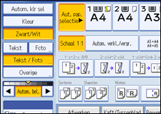 Schermafbeelding bedieningspaneel