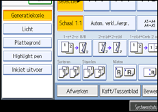 Schermafbeelding bedieningspaneel