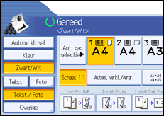 Schermafbeelding bedieningspaneel