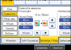 Schermafbeelding bedieningspaneel