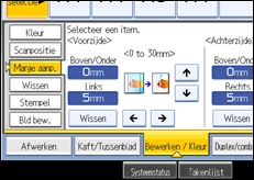 Schermafbeelding bedieningspaneel