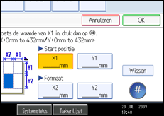 Schermafbeelding bedieningspaneel