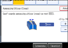 Schermafbeelding bedieningspaneel