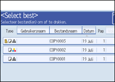 Schermafbeelding bedieningspaneel