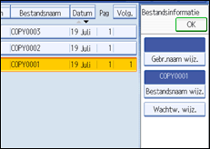 Schermafbeelding bedieningspaneel