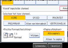 Schermafbeelding bedieningspaneel