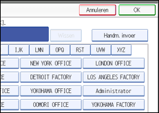 Schermafbeelding bedieningspaneel
