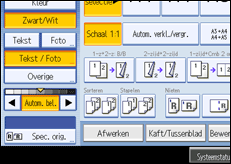Schermafbeelding bedieningspaneel