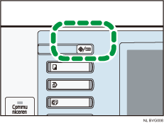 Illustratie van toets Gebruikersinstellingen/Teller