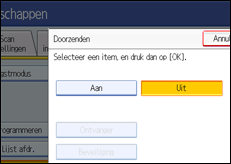 Schermafbeelding Bedieningspaneel