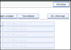 Schermafbeelding Bedieningspaneel