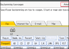 Schermafbeelding Bedieningspaneel
