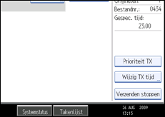 Schermafbeelding Bedieningspaneel