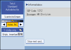 Schermafbeelding Bedieningspaneel