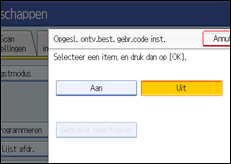 Schermafbeelding Bedieningspaneel