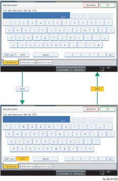 Afbeelding van de toetsen