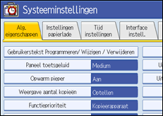 Schermafbeelding Bedieningspaneel