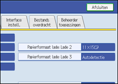 Schermafbeelding Bedieningspaneel