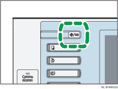 Illustratie van de toets Gebruikersinstellingen/Teller