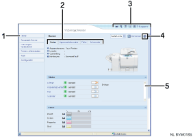 Illustratie van het Webmonitor-scherm