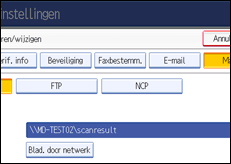 Schermafbeelding Bedieningspaneel