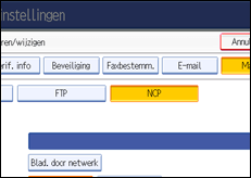 Schermafbeelding Bedieningspaneel
