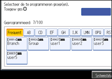 Schermafbeelding Bedieningspaneel