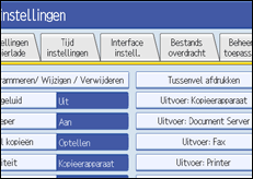 Schermafbeelding Bedieningspaneel
