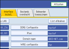 Schermafbeelding Bedieningspaneel