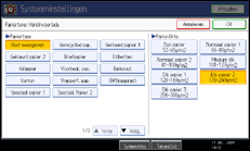 Illustratie scherm bedieningspaneel