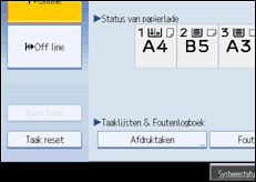 Illustratie scherm bedieningspaneel