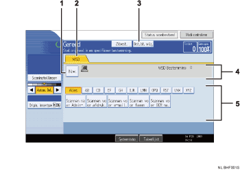 Genummerde oproepafbeelding schermafbeelding bedieningspaneel