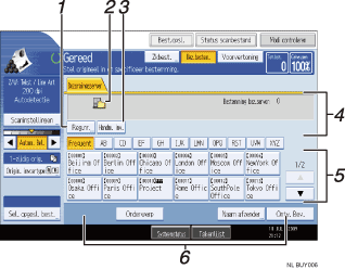Genummerde oproepafbeelding schermafbeelding bedieningspaneel