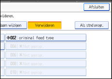 Schermafbeelding Bedieningspaneel
