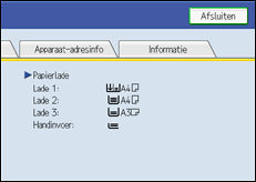 Schermafbeelding Bedieningspaneel