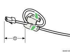 Иллюстрация кабеля Ethernet с ферритовым сердечником