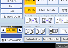 Abbildung des Bedienfeld-Displays